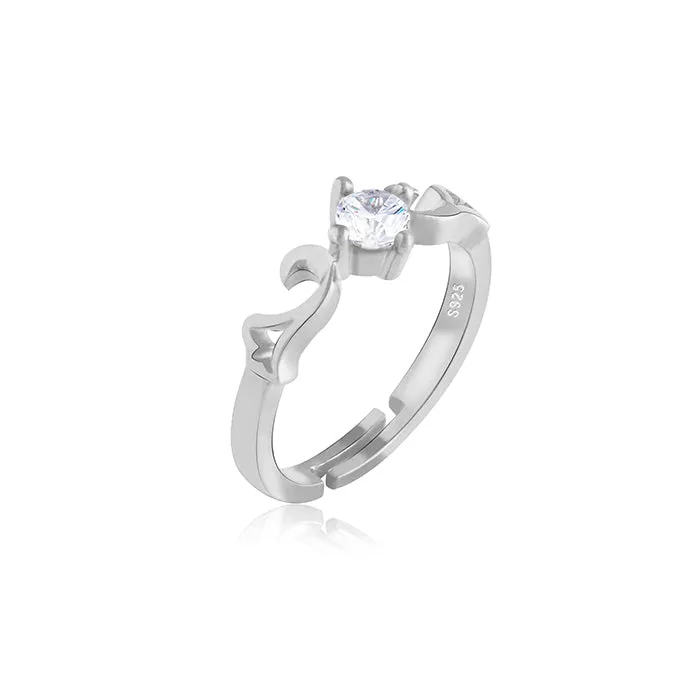 Silver Glowing in Love Couple Rings Giva
