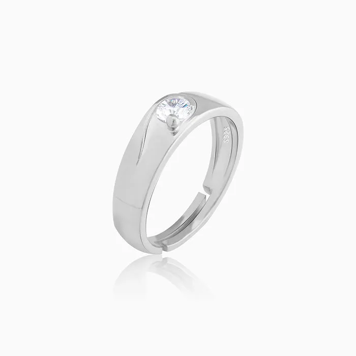 Silver Glowing in Love Couple Rings Giva