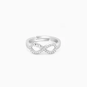 Silver Infinity Heart Ring Giva