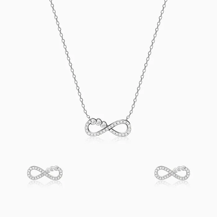 Silver Infinity Heart Set Giva
