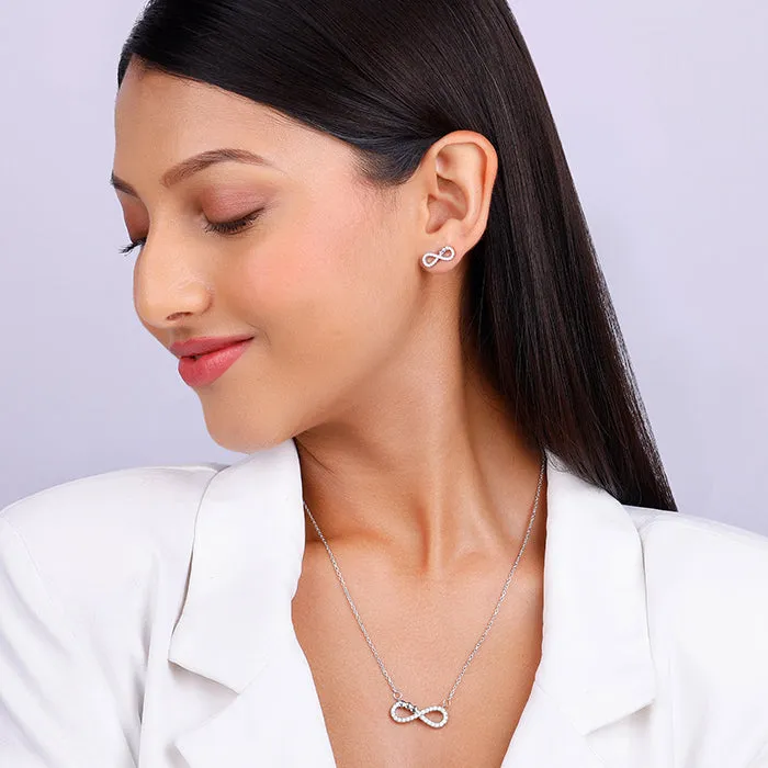 Silver Infinity Heart Set Giva