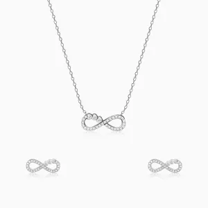 Silver Infinity Heart Set Giva