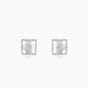Silver Lavish Love Floral Stud Earrings Giva