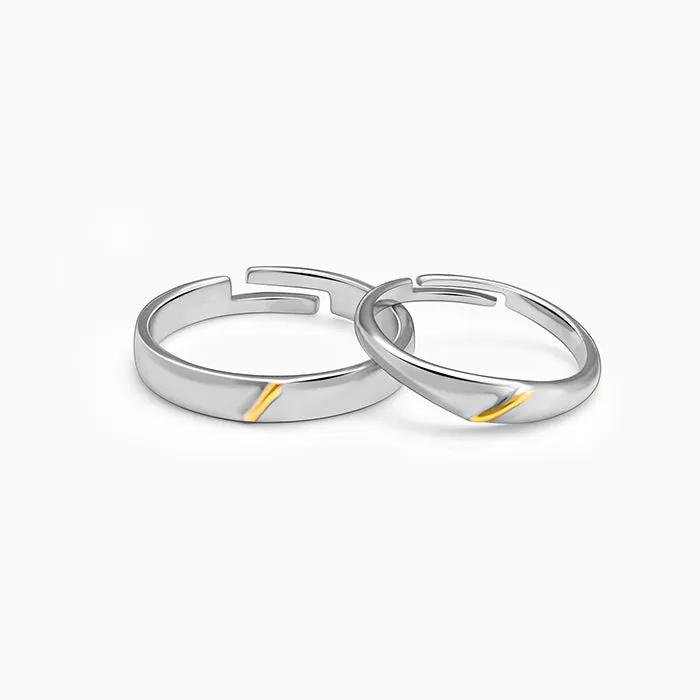 Silver Meant to Be Couple Rings Giva