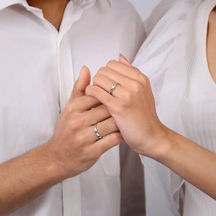 Silver Meant to Be Couple Rings Giva
