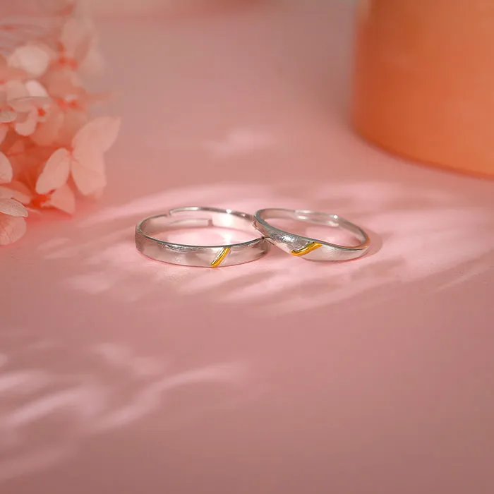 Silver Meant to Be Couple Rings Giva