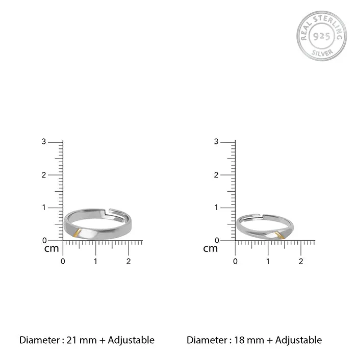 Silver Meant to Be Couple Rings Giva