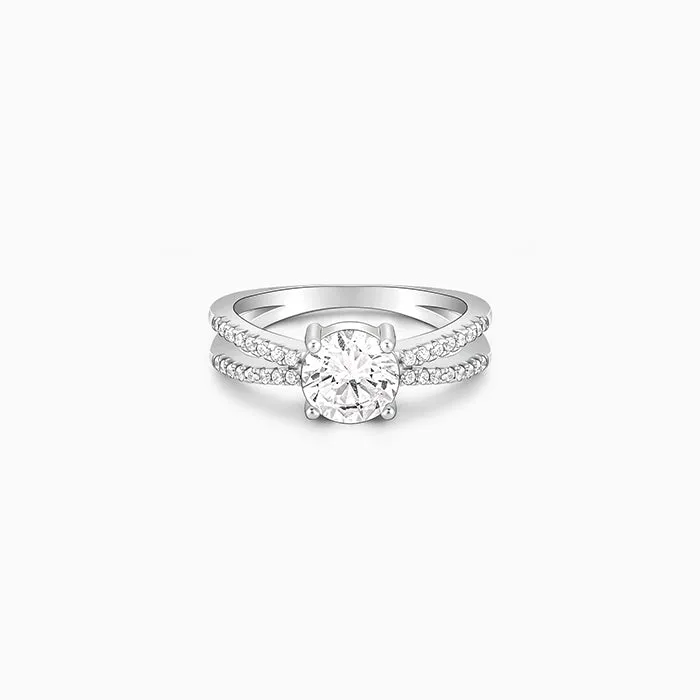 Silver Midnight Glitter Ring Giva