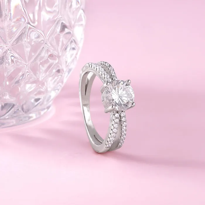 Silver Midnight Glitter Ring Giva