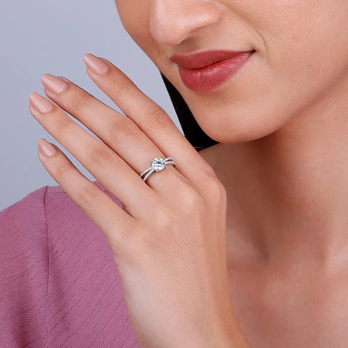 Silver Midnight Glitter Ring Giva