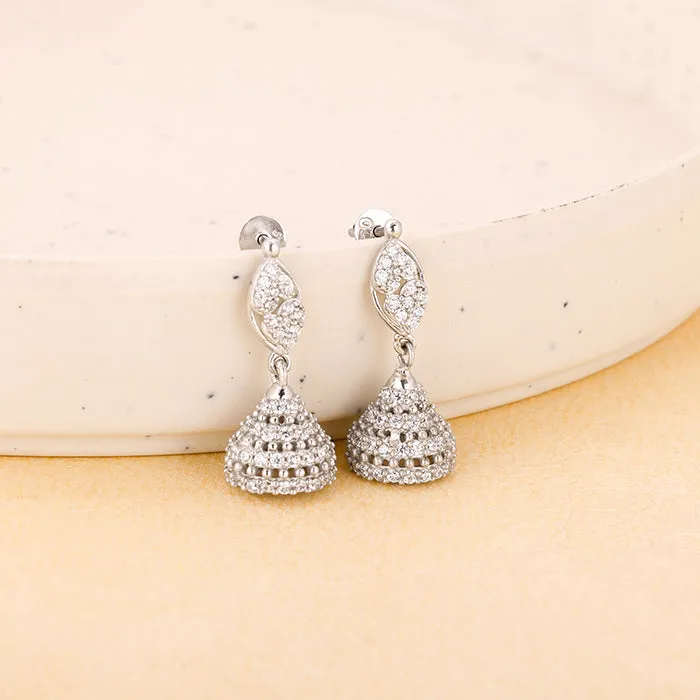 Silver Pure Feelings Jhumki Giva