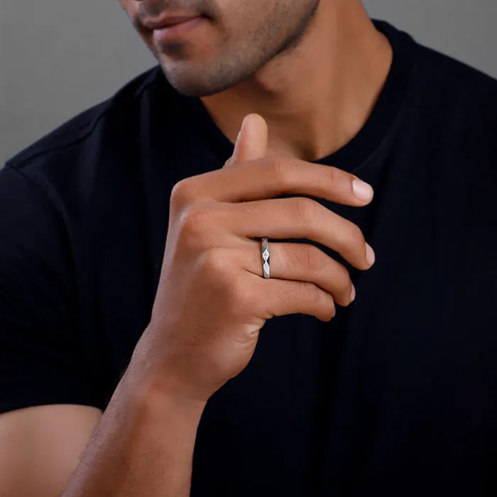 Silver Rugged Ring For Him Giva