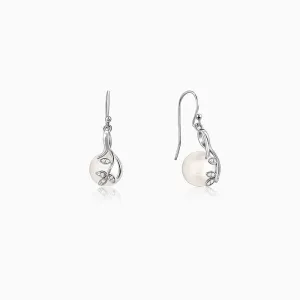 Silver Shiny Pearl Earrings Giva