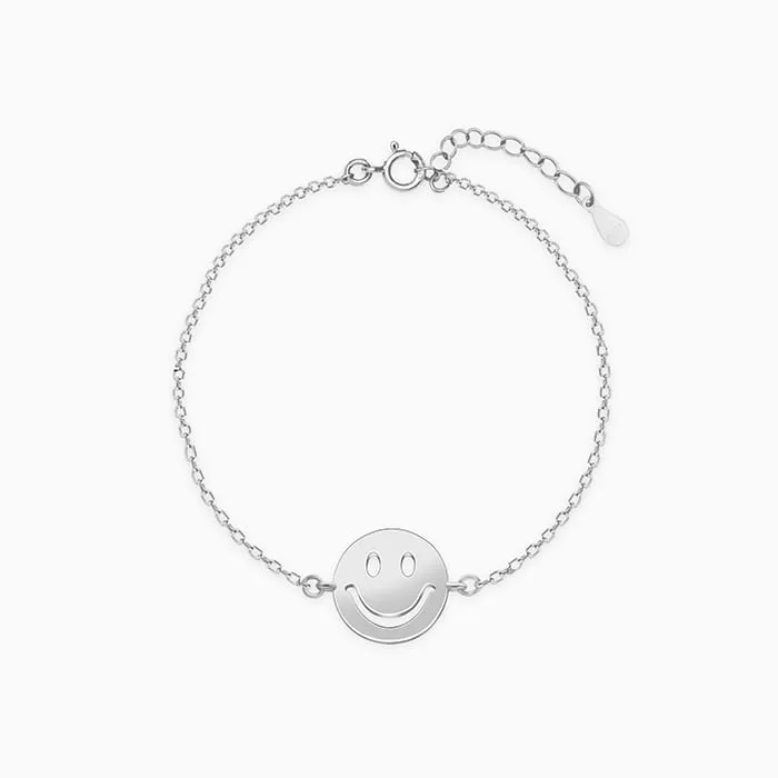 Silver Smiley Kids Bracelet (0-18 months) Giva