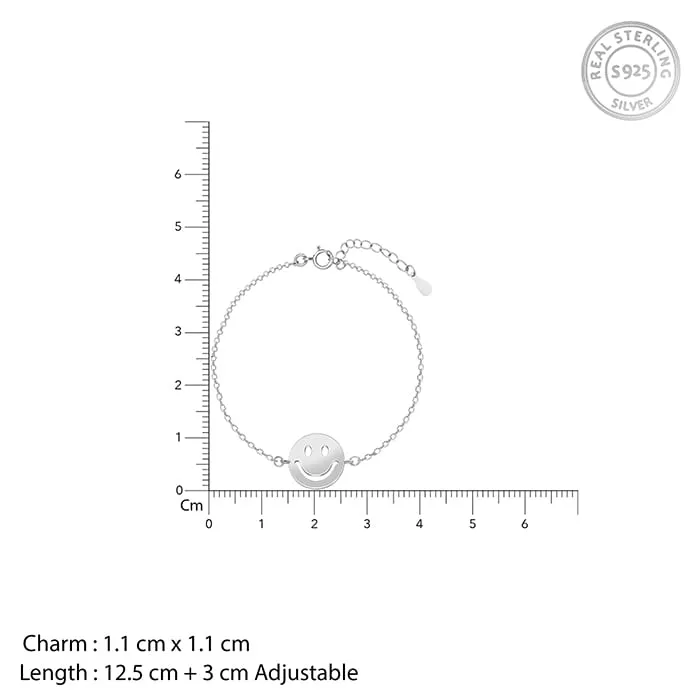 Silver Smiley Kids Bracelet (0-18 months) Giva