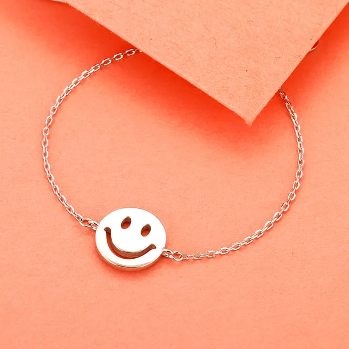 Silver Smiley Kids Bracelet (0-18 months) Giva