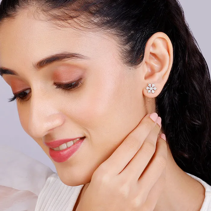 Silver Snowflake Earrings Giva