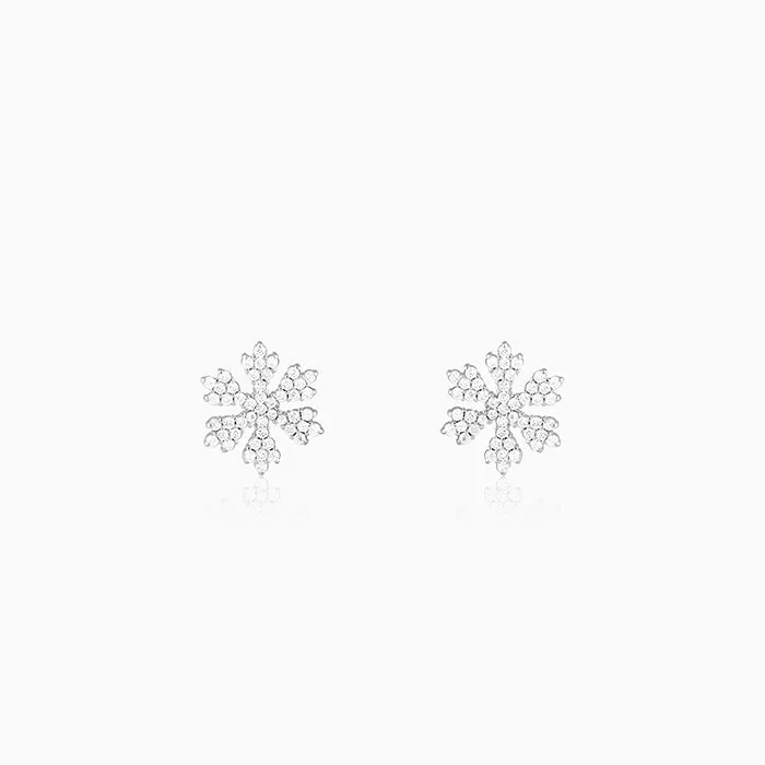 Silver Snowflake Earrings Giva
