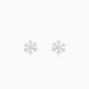 Silver Snowflake Earrings Giva