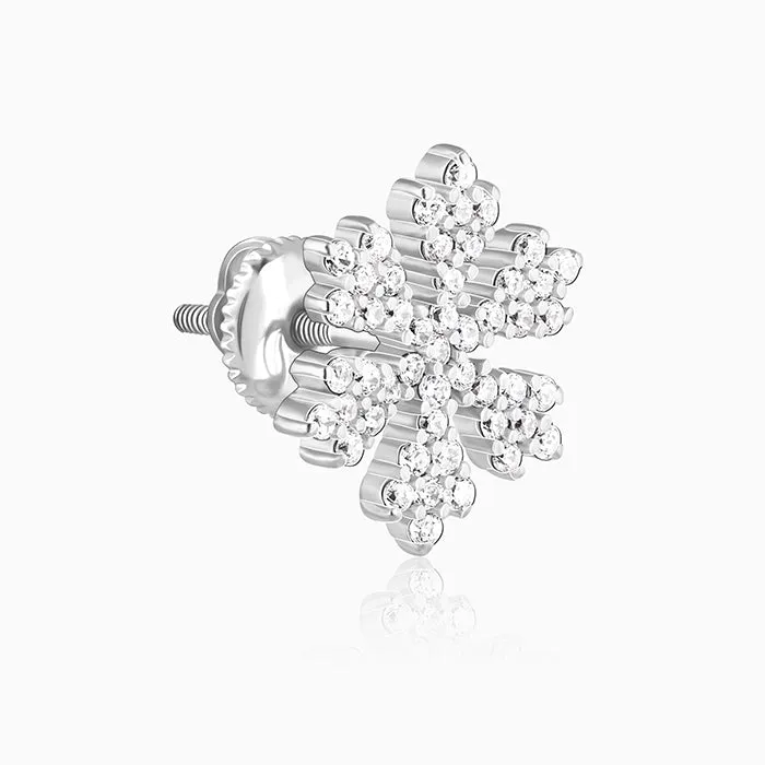 Silver Snowflake Earrings Giva