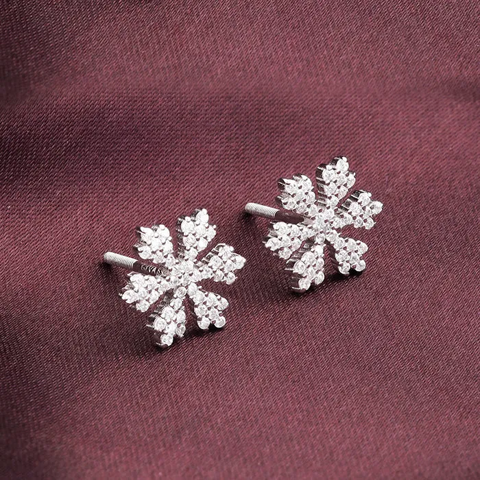 Silver Snowflake Earrings Giva