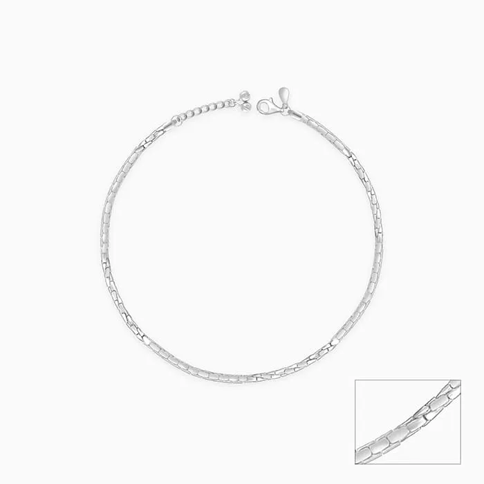 Silver Sparkling Light Anklet Giva