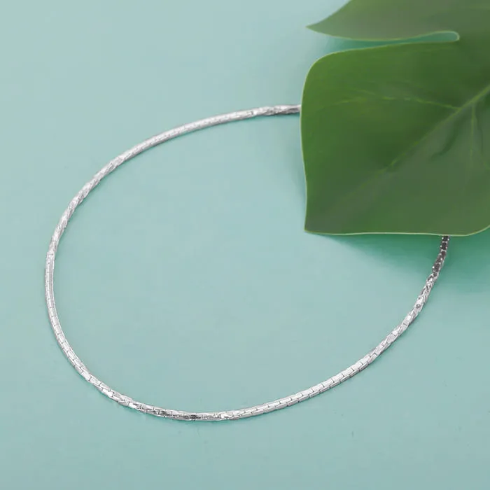 Silver Sparkling Light Anklet Giva