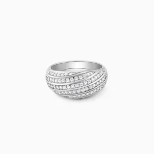 Silver Spired Dome Ring Giva