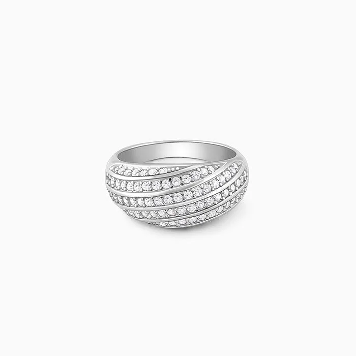 Silver Spired Dome Ring Giva