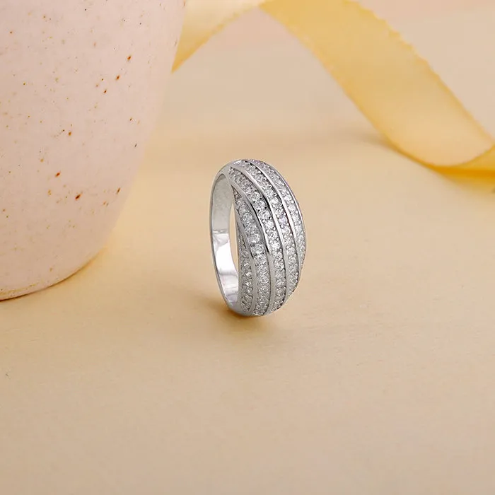 Silver Spired Dome Ring Giva
