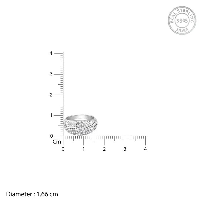 Silver Spired Dome Ring Giva