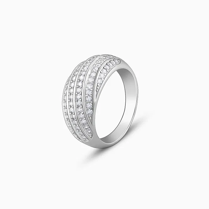 Silver Spired Dome Ring Giva