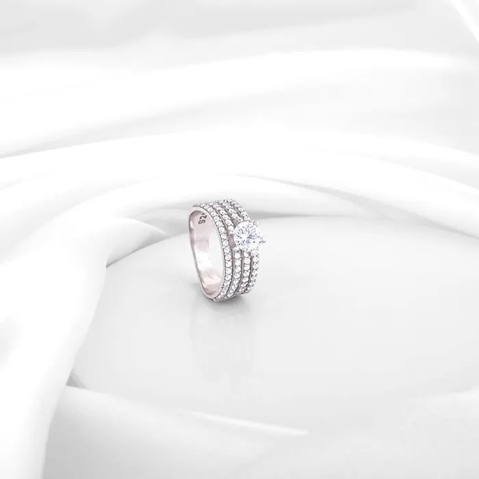 Silver Stacked Shine Ring Giva