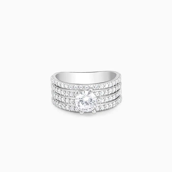 Silver Stacked Shine Ring Giva