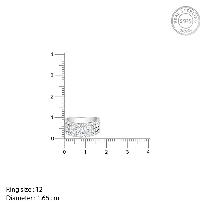 Silver Stacked Shine Ring Giva