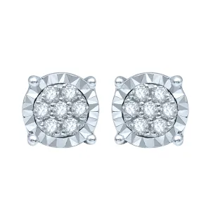 Silver Studs with 14 Diamonds Shiels