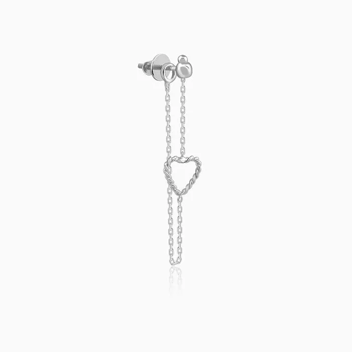 Silver Trendy Love Earrings Giva