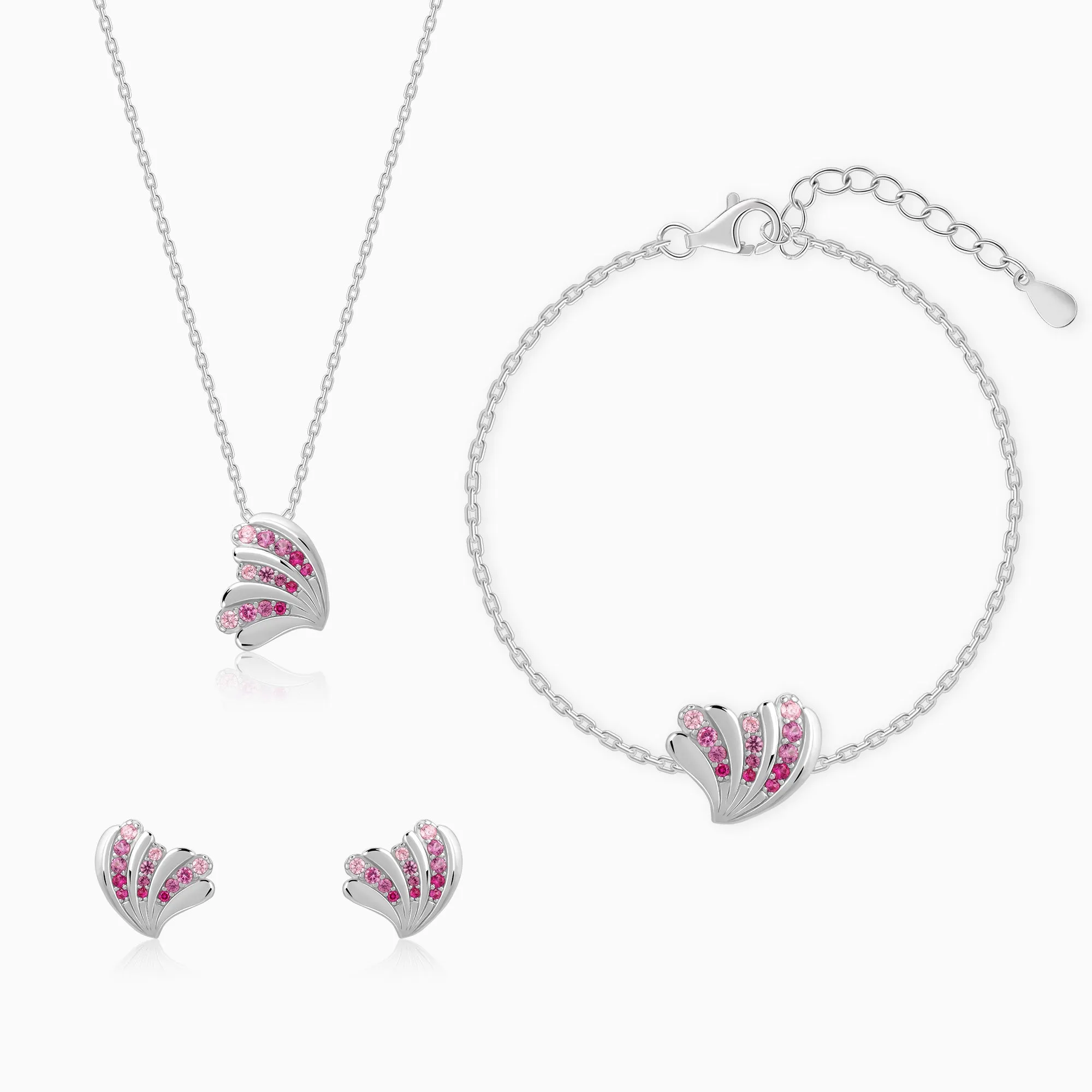 Silver Waveshell Set of Three Giva