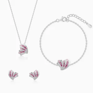 Silver Waveshell Set of Three Giva