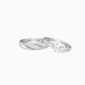 Silver We Are Together Couple Rings Giva