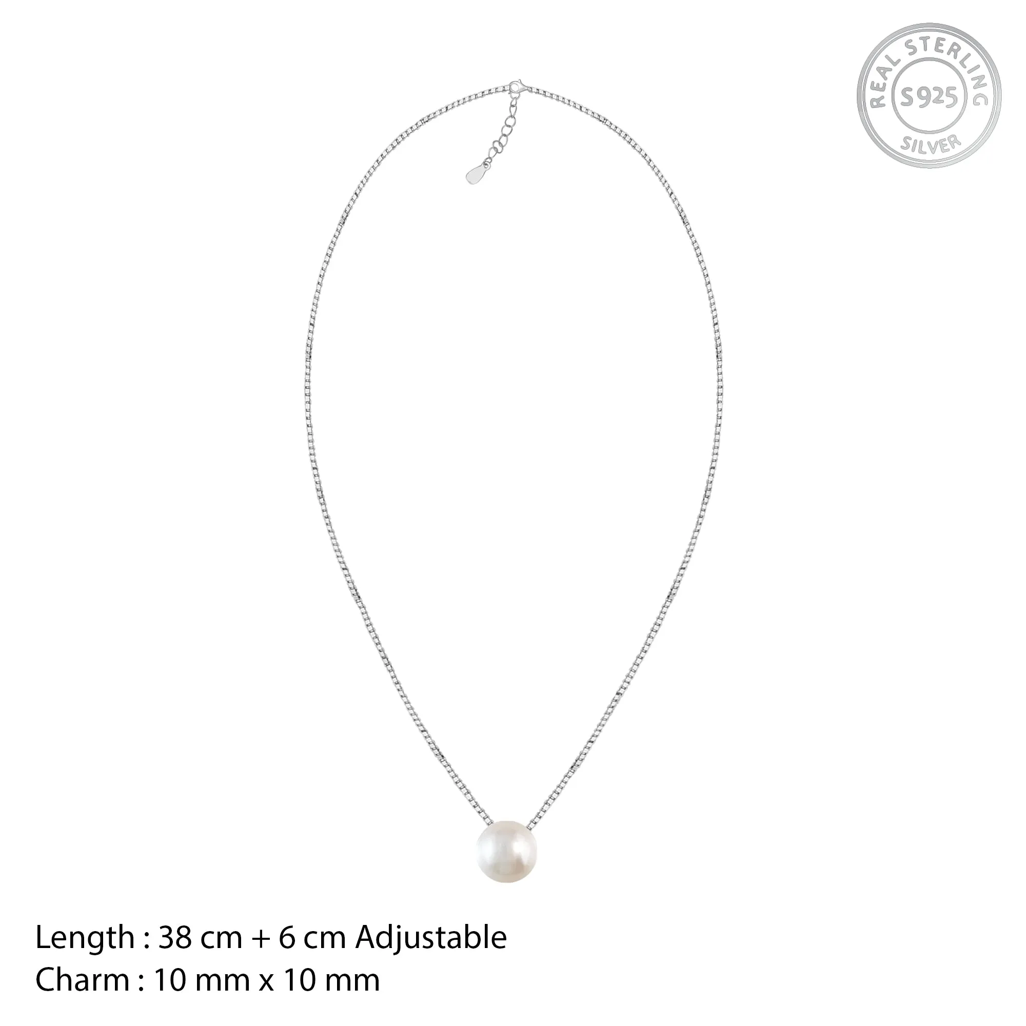 Silver White Pearl Moon Set Giva