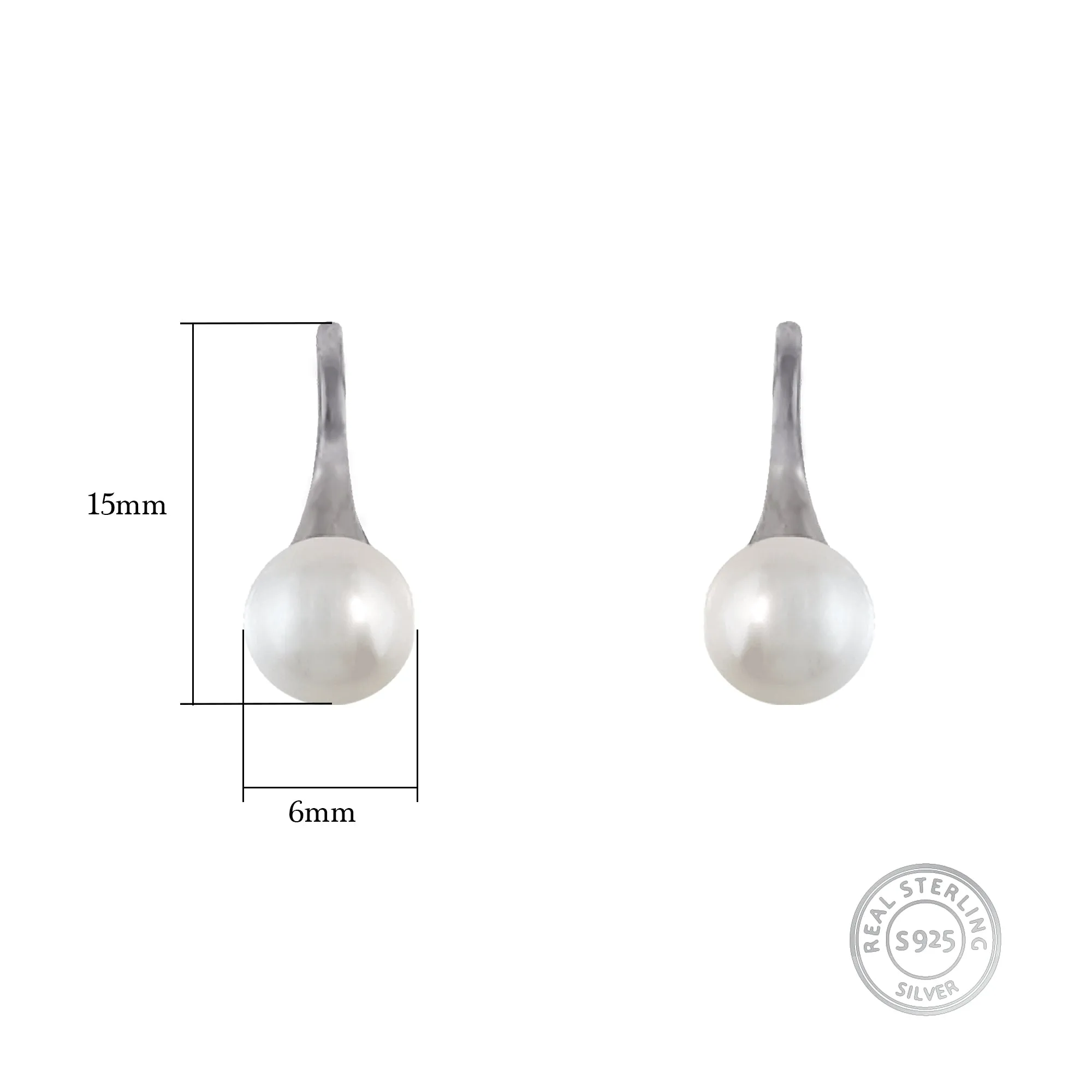 Silver White Pearl Moon Set Giva
