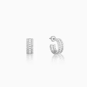Silver Zircon Charm Earrings Giva