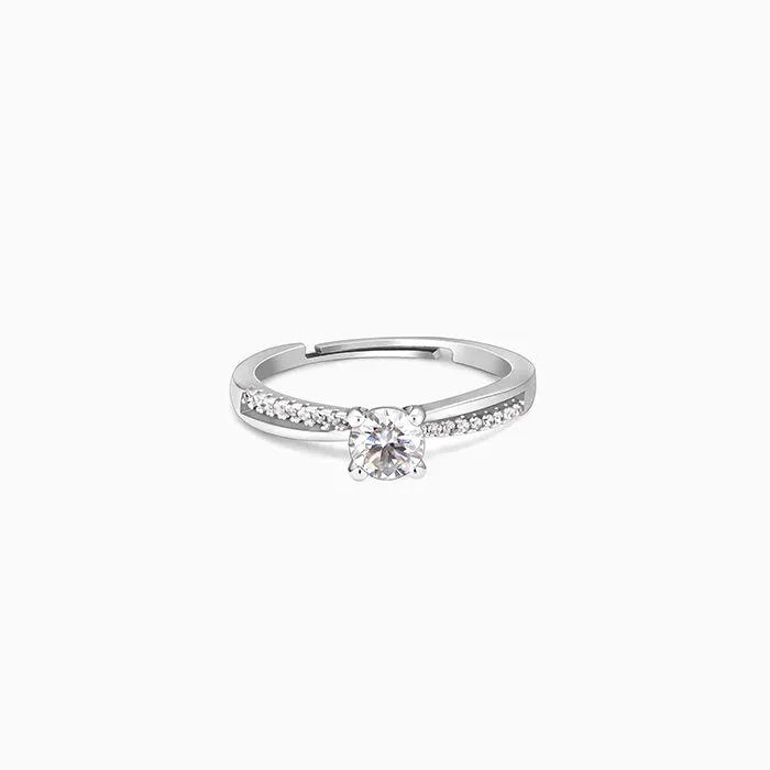 Silver Zircon Layered Ring Giva