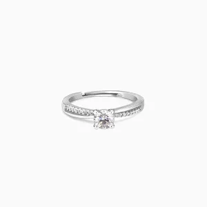 Silver Zircon Layered Ring Giva