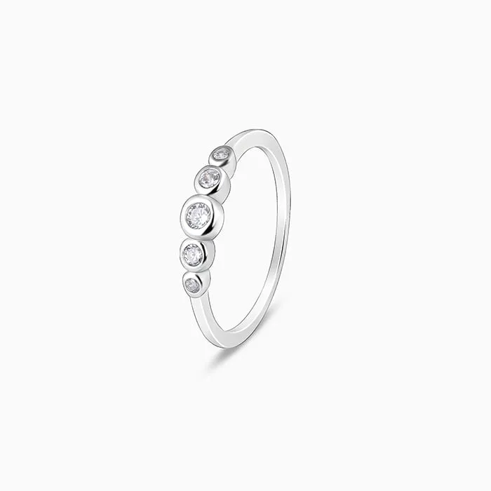 Silver Zircon Penta Glow Ring Giva