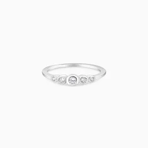 Silver Zircon Penta Glow Ring Giva