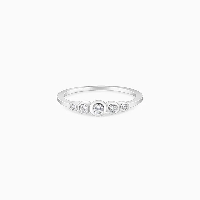 Silver Zircon Penta Glow Ring Giva
