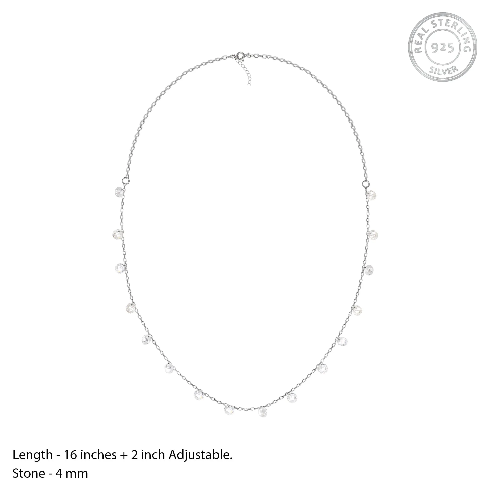 Silver Zircon Queens Set Giva