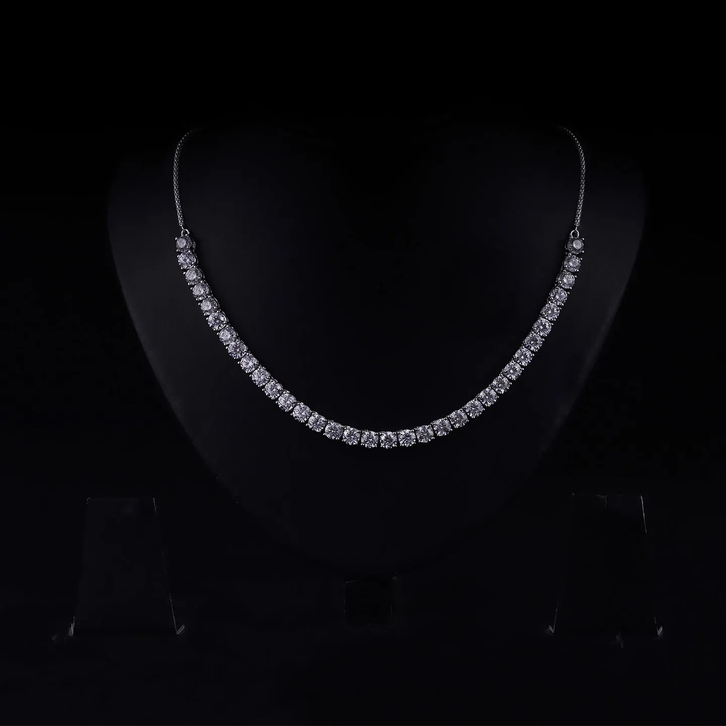 Silver Zircon Solitaire Necklace Giva